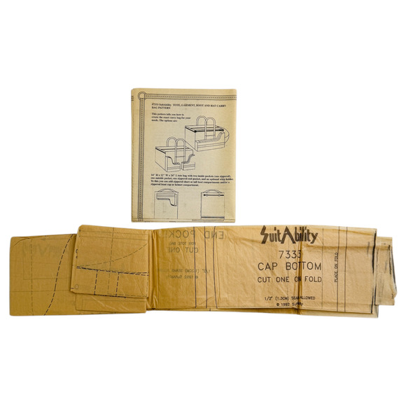 SuitAbility Pattern 7333 Tote Bag Garment Boot Hunt Cap Carry Equestrian UNCUT - Picture 3 of 3